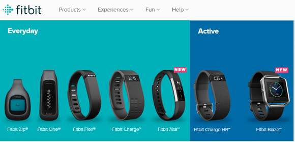fitbit range of products